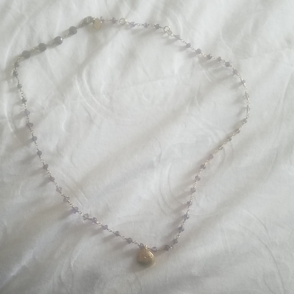 Purple and gold necklace